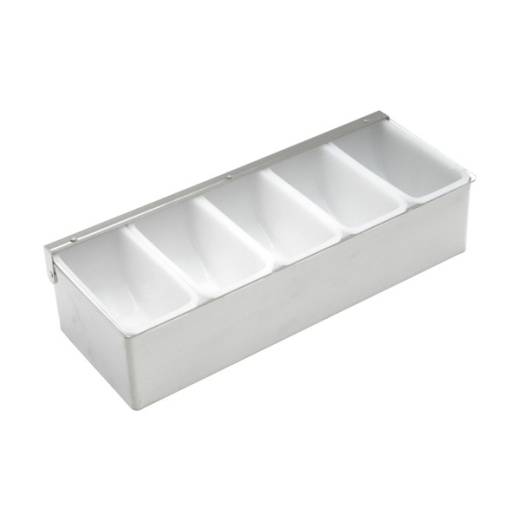 Stainless Steel Condiment Dispenser 5 Compartment