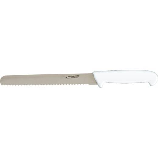 Genware Bread Knife 20.3cm/8in Serrated White