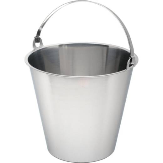 Swedish Graduated Stainless Steel Bucket 12L