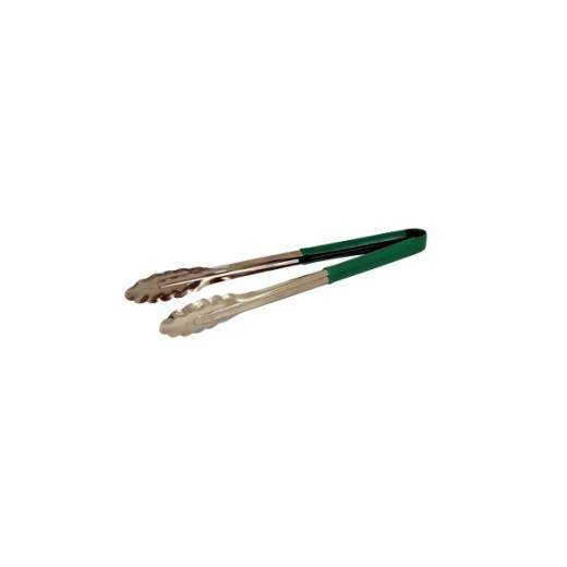 Colour Coded Stainless Steel Tong 12in/31cm Green