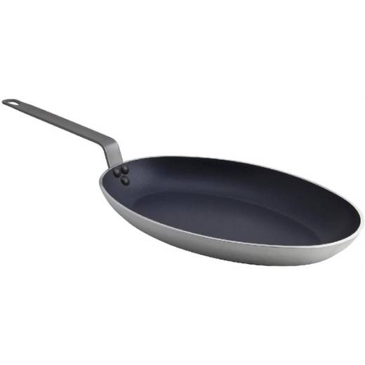Genware Oval Fish Pan 36cm Teflon Profile Coating