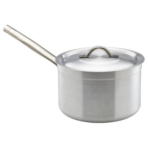 Aluminium Saucepan & Lid 16x10cm 2L