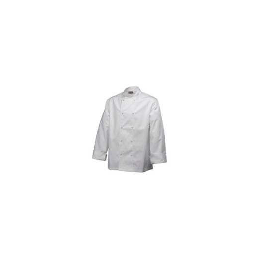 Chef Basic Stud Jacket Long Sleeve White Small