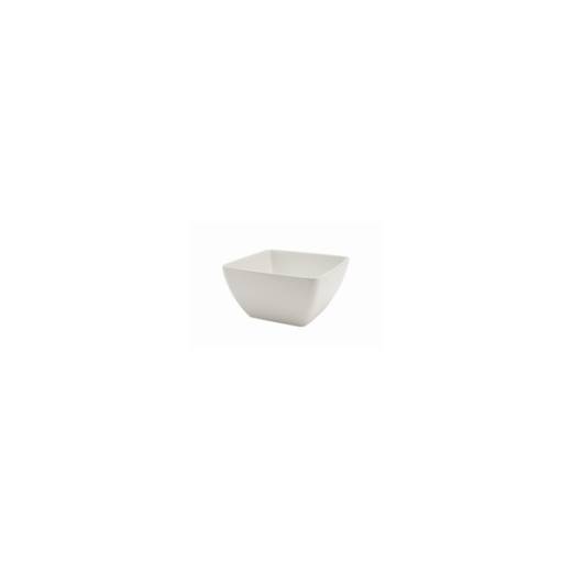 White Melamine Curved Square Buffet Bowl 19cm