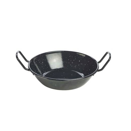 Black Enamel Dish 18cm  1x6