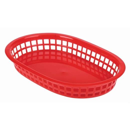 Oblong Fast Food Basket Red 27.3x18x4cm (x12)