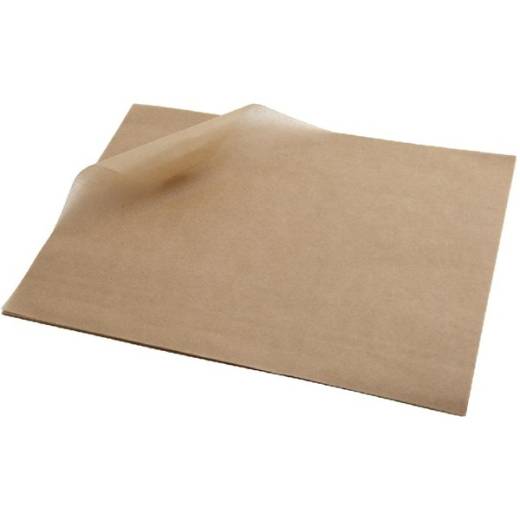 Greaseproof Paper Sheets Brown 25x20cm  (x1000)