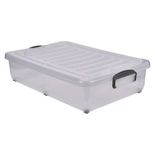 Storage Box with Clip Handles & Wheels 40L (x4)