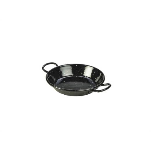 Black Enamel Miniature Paella Pan 12cm (x6)