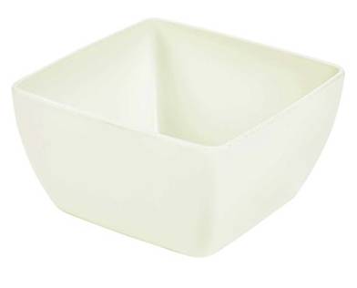 White Melamine Curved Square Buffet Bowl 15cm