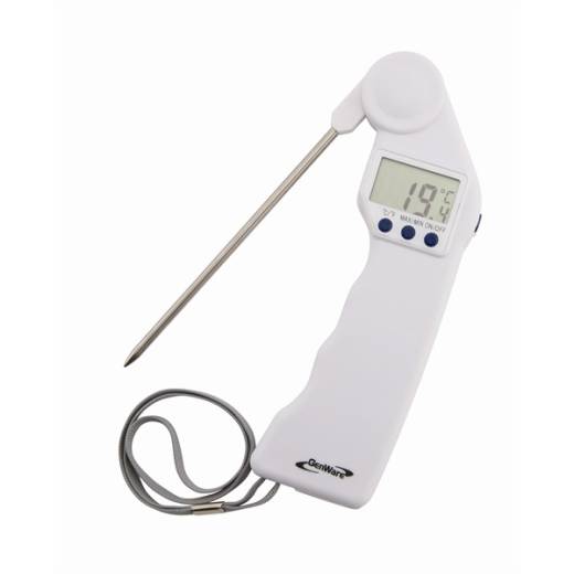 Folding Probe Pocket Thermometer - White