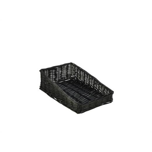 Wicker Display Basket Black 40x25x12cm- 6cm