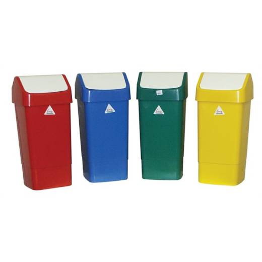 Plastic 50 Litre Swing Bin Green