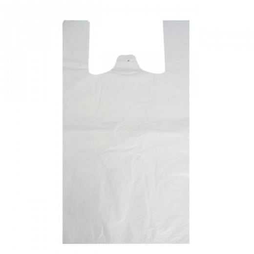 HT White Vest Carrier Bag 11x17x21in 17mu (x2000)