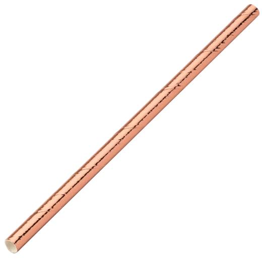 Paper Copper Cocktail Straw 5.5in/14cm 5mm Bore (x250)