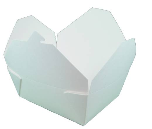 White Takeaway Carton No.8 120/137x152/170x64mm (x250)