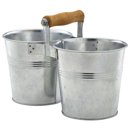 Galvanised Steel Combi Serving Buckets 12cm (x12)