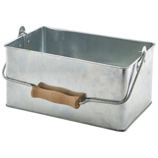 Galvanised Steel Rectangular Table Caddy 24.5x15.5x12cm