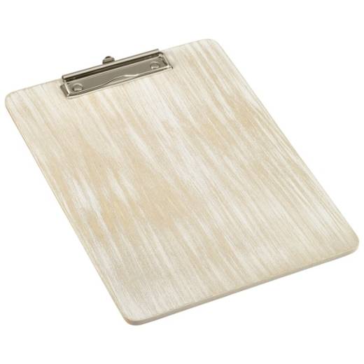 White Wash Wooden Menu Clipboard A4 (24x32x0.6cm)
