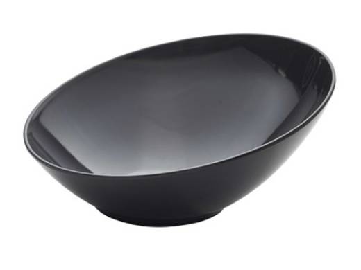 Black Melamine Slanted Buffet Bowl 21 x 20 x 10cm