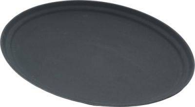 Non-Slip Oval Tray Black 685x560mm/27x22in (x6)