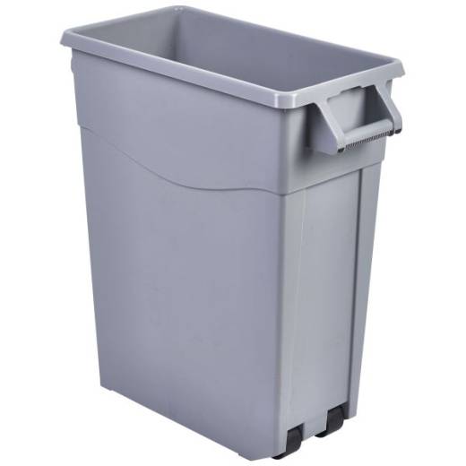 Slim Bin Grey Recycling 65L