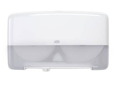 Tork Twin Mid-Size Toilet Roll Dispenser White T6