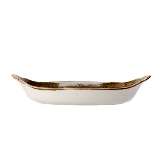 Craft Brown Oval No3 Eared Dish 30.5x17cm (x12)