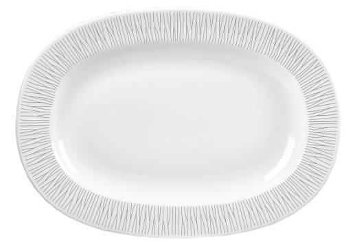 Bamboo Rimmed Oval Dish 28cm (x6)