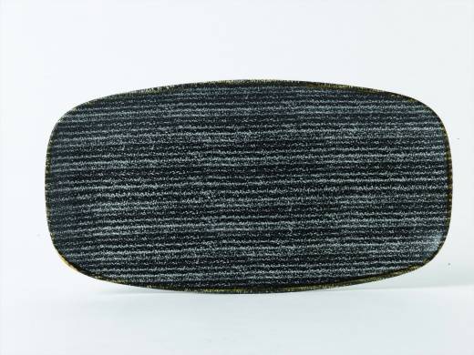 Studio Prints Charcoal Black Chefs Oblong Plate No.3 29.8x15.3cm/11.75x6in (x12)