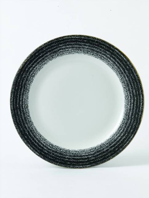 Studio Prints Charcoal Black Rimmed Plate 27.6cm (x12)