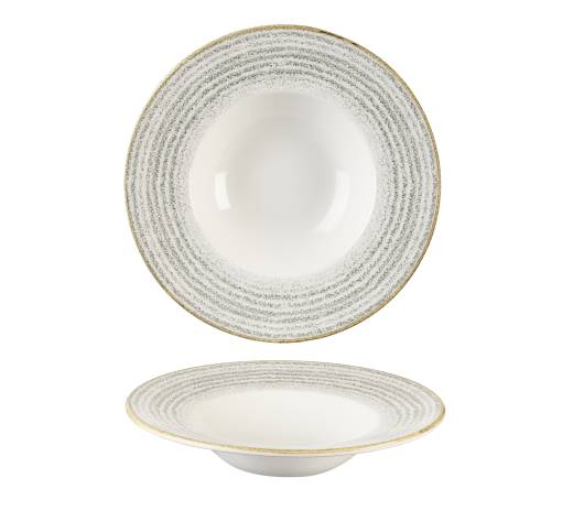 Studio Prints Stone Grey Profile Wide Rim Bowl 28cm/11in 46.8cl/16.5oz (x12)