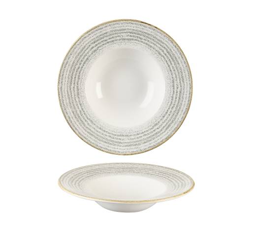 Studio Prints Stone Grey Profile Wide Rim Bowl 24cm/9.5in 28.4cl/10oz (x12)