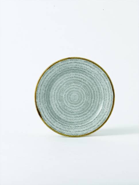 Studio Prints Stone Grey Rimmed Plate 17cm (x12)