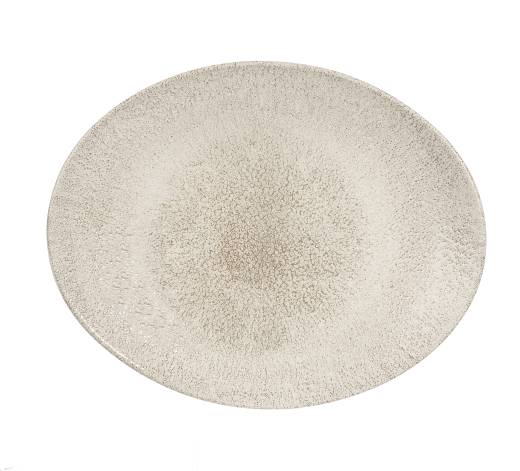 Raku Agate Grey Oval Coupe Plate 27x22.9cm (x12)