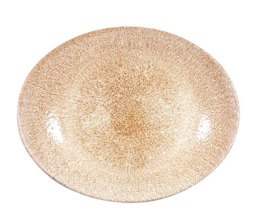 Raku Garnet Orange Oval Coupe Plate 31.7x25.5cm (x12)