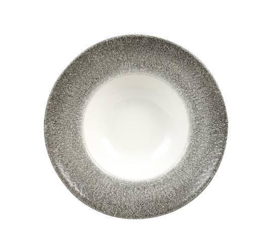 Raku Quartz Black Profile Wide Rim Bowl 24cm/9.5in 28.4cl/10oz (x12)