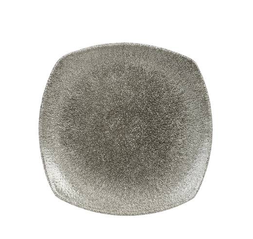 Raku Quartz Black Square Plate 21.5cm (x12)