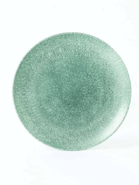 Raku Topaz Blue Coupe Plate 26cm/10.25in (x12)