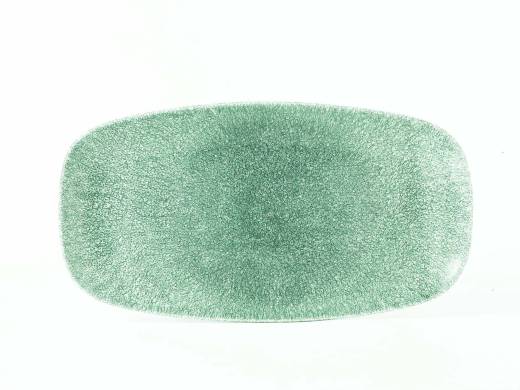 Raku Topaz Blue Chefs Oblong Plate No.4 35.5x18.9cm/13.5x7.5in (x6)