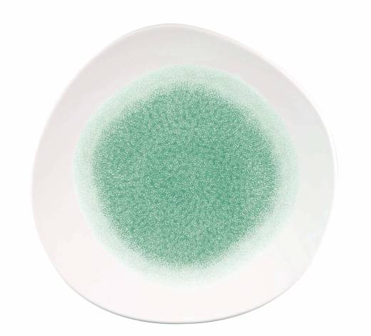 Raku Topaz Blue Organic Round Plate 26.4cm/10.38in (x12)