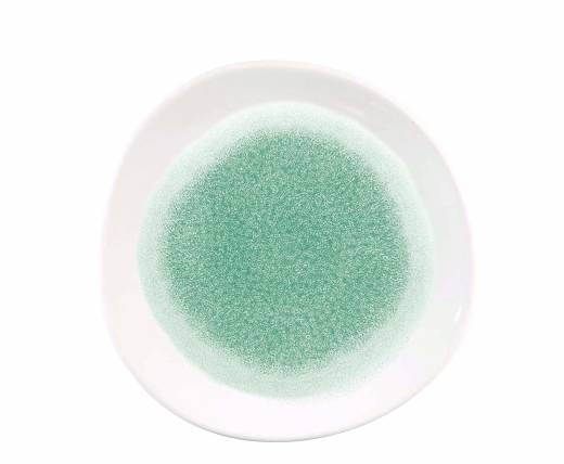 Raku Topaz Blue Organic Round Plate 21cm/8.25in (x12)