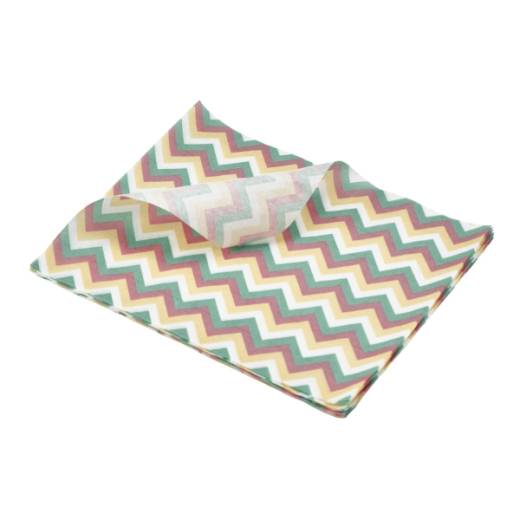 Greaseproof Paper Multicoloured Chevron Print 25x20cm (x1000)