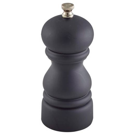 Genware Salt Or Pepper Grinder Matt Black 12.7cm (x6)