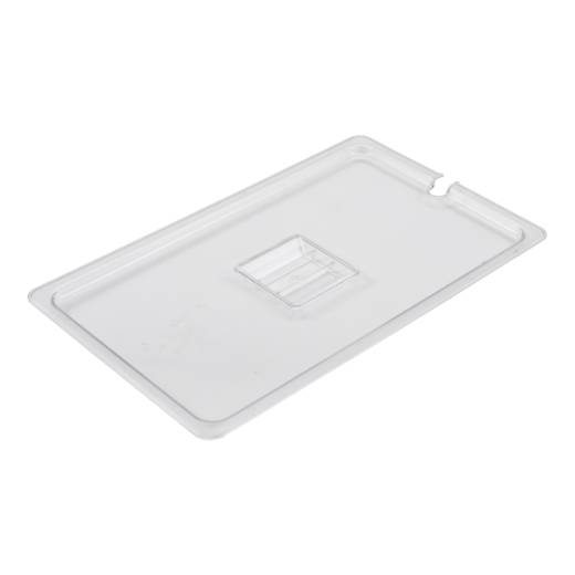1/1 Polycarbonate Gastronorm Notched Lid Clear