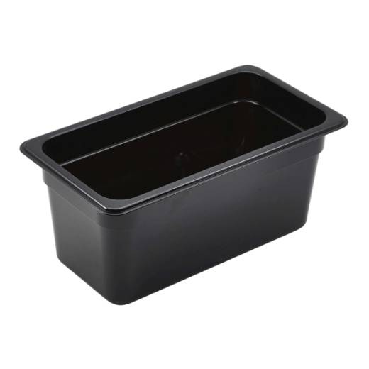 1/3 Polycarbonate Gastronorm Pan 15cm Black