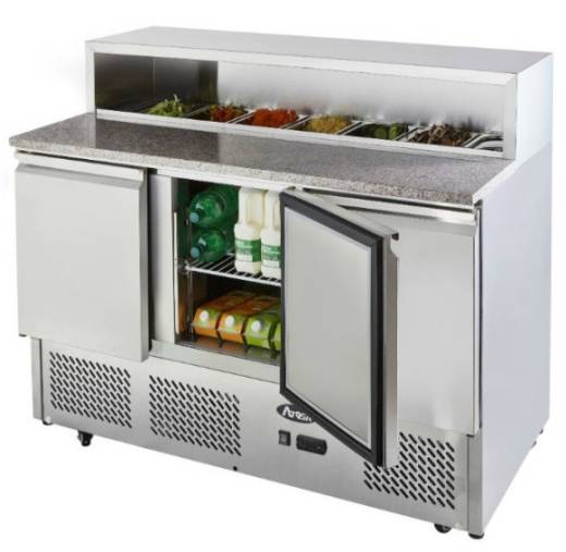 Atosa 3 Door Open Top Marble Saladette 1365x700x1100mm (D Rating)