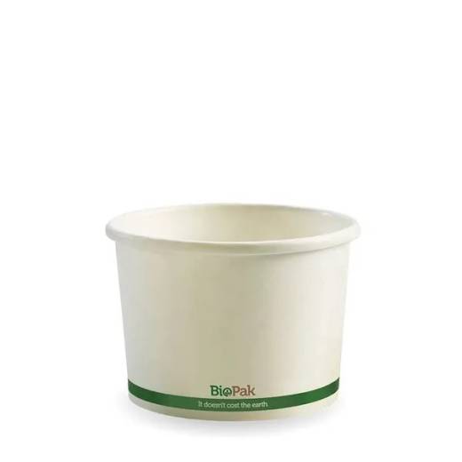 BioPak White PLA Lined 8oz BioBowl (x1000)