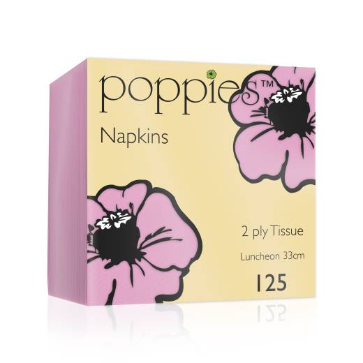 Napkin 33cm 2 Ply Pink  (x2000)
