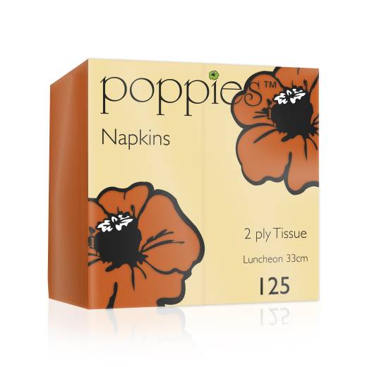 Napkin 33cm 2 Ply 8Fold Orange (x2000)